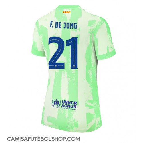 Camisa de time de futebol Barcelona Frenkie de Jong #21 Replicas 3º Equipamento Feminina 2024-25 Manga Curta